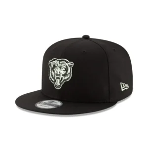 Outlet Chicago Bears Black and White 9FIFTY Snapback Hat - KTGCaps - Baseball caps for various teams, purchased online at a discount