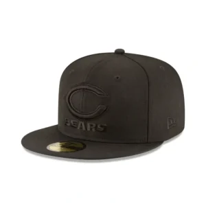 Shop Chicago Bears Black On Black 59FIFTY Fitted Hat - KTGCaps - Baseball caps for various teams, purchased online at a discount