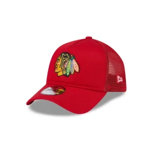 Online Chicago Blackhawks 9FORTY AFrame Trucker Hat - KTGCaps - Baseball caps for various teams, purchased online at a discount