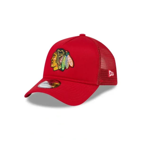 Online Chicago Blackhawks 9FORTY AFrame Trucker Hat - KTGCaps - Baseball caps for various teams, purchased online at a discount
