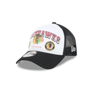 Sale Chicago Blackhawks Sport Classics 9FORTY AFrame Trucker Hat - KTGCaps - Baseball caps for various teams, purchased online at a discount