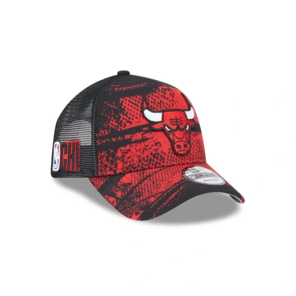 Best Sale Chicago Bulls 2024 TipOff 9FORTY AFrame Trucker Hat - KTGCaps - Baseball caps for various teams, purchased online at a discount