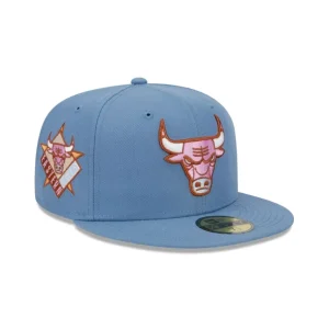 Best Chicago Bulls Color Pack Faded Blue 59FIFTY Fitted Hat - KTGCaps - Baseball caps for various teams, purchased online at a discount