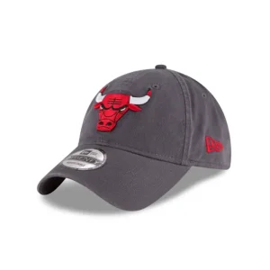 Shop Chicago Bulls Core Classic Gray 9TWENTY Adjustable Hat - KTGCaps - Baseball caps for various teams, purchased online at a discount