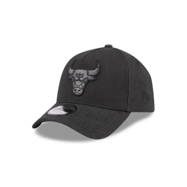 Shop Chicago Bulls Logo Essentials Black 9FORTY AFrame Snapback Hat - KTGCaps - Baseball caps for various teams, purchased online at a discount