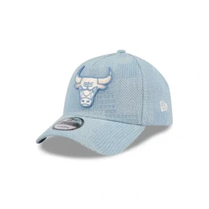 Outlet Chicago Bulls Logo Essentials Denim 9FORTY AFrame Snapback Hat - KTGCaps - Baseball caps for various teams, purchased online at a discount