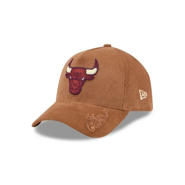 Outlet Chicago Bulls Ornamental Cord 9FORTY AFrame Snapback Hat - KTGCaps - Baseball caps for various teams, purchased online at a discount
