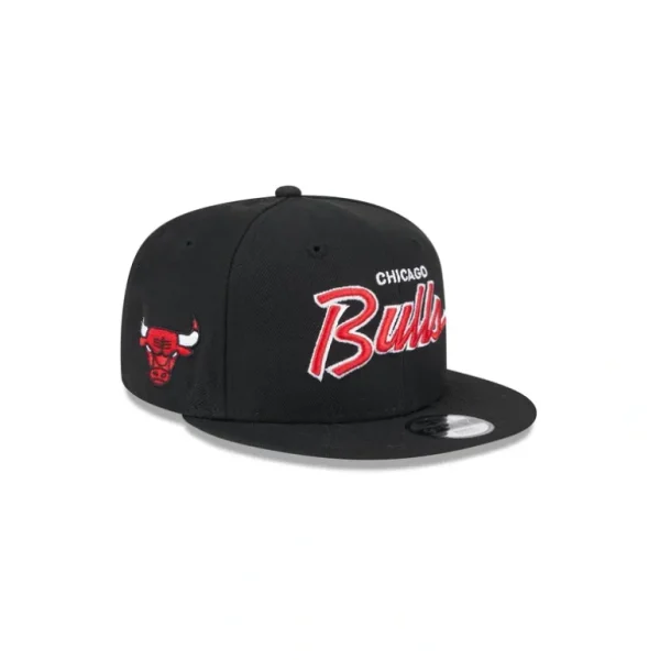 Outlet Chicago Bulls Script Kids 9FIFTY Snapback Hat - KTGCaps - Baseball caps for various teams, purchased online at a discount