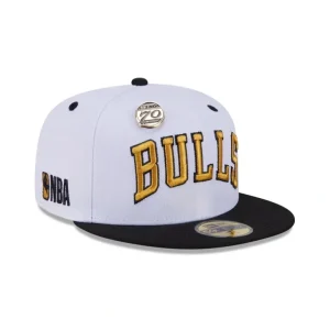 Sale Chicago Bulls 70th Anniversary 59FIFTY Fitted Hat - KTGCaps - Baseball caps for various teams, purchased online at a discount