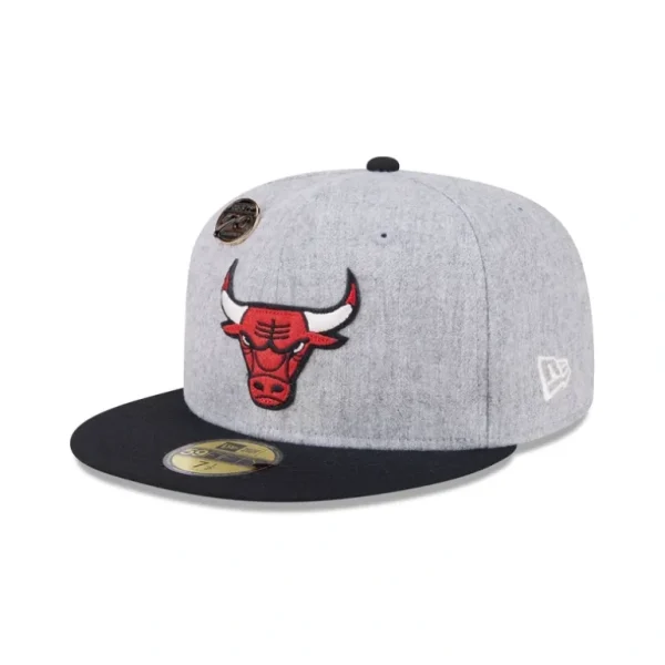 New Chicago Bulls 70th Anniversary Gray 59FIFTY Fitted Hat - KTGCaps - Baseball caps for various teams, purchased online at a discount