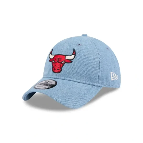 New Chicago Bulls Washed Denim 9TWENTY Adjustable Hat - KTGCaps - Baseball caps for various teams, purchased online at a discount