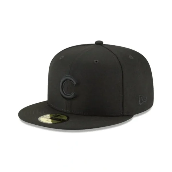 Best Sale Chicago Cubs Blackout Basic 59FIFTY Fitted Hat - KTGCaps - Baseball caps for various teams, purchased online at a discount