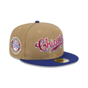 Best Chicago Cubs Canvas Crown 59FIFTY Fitted Hat - KTGCaps - Baseball caps for various teams, purchased online at a discount