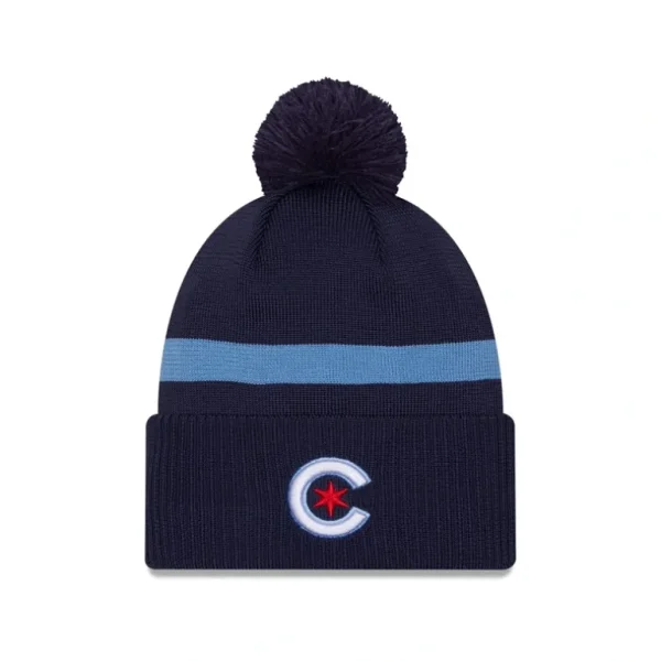 Best Sale Chicago Cubs City Connect Pom Knit Hat - KTGCaps - Baseball caps for various teams, purchased online at a discount