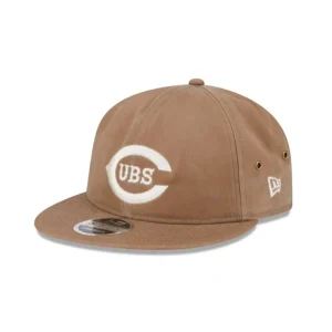 Outlet Chicago Cubs Khaki Retro Crown 9FIFTY Adjustable Hat - KTGCaps - Baseball caps for various teams, purchased online at a discount