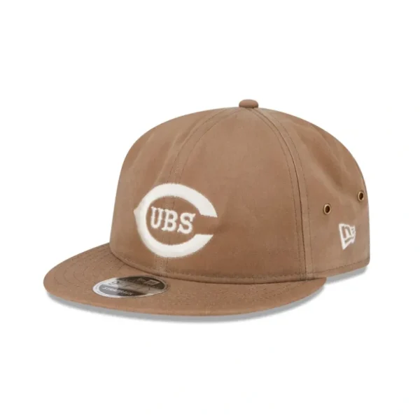 Outlet Chicago Cubs Khaki Retro Crown 9FIFTY Adjustable Hat - KTGCaps - Baseball caps for various teams, purchased online at a discount