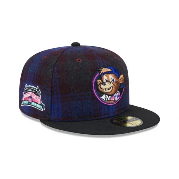 Best Sale Chicago Cubs Mascot Plaid 59FIFTY Fitted Hat - KTGCaps - Baseball caps for various teams, purchased online at a discount