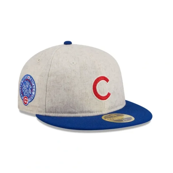 Best Sale Chicago Cubs Melton Wool Retro Crown 59FIFTY Fitted Hat - KTGCaps - Baseball caps for various teams, purchased online at a discount
