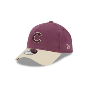 Best Chicago Cubs Moleskin Crown Maroon 9FORTY AFrame Snapback Hat - KTGCaps - Baseball caps for various teams, purchased online at a discount