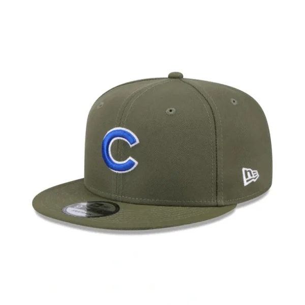 Sale Chicago Cubs Olive 9FIFTY Snapback Hat - KTGCaps - Baseball caps for various teams, purchased online at a discount