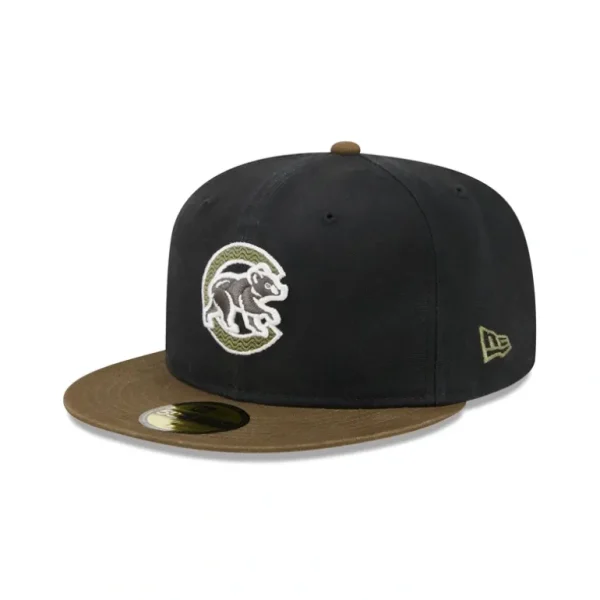 Outlet Chicago Cubs Quilted Logo 59FIFTY Fitted Hat - KTGCaps - Baseball caps for various teams, purchased online at a discount