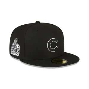 Store Chicago Cubs Sidepatch Black 59FIFTY Fitted Hat - KTGCaps - Baseball caps for various teams, purchased online at a discount