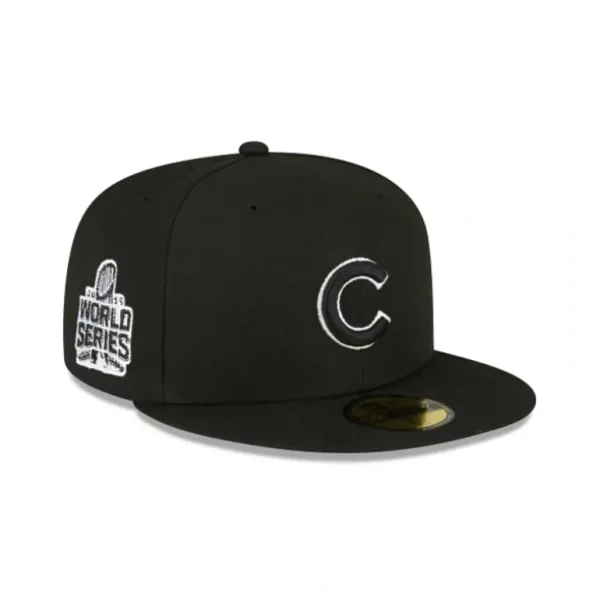 Store Chicago Cubs Sidepatch Black 59FIFTY Fitted Hat - KTGCaps - Baseball caps for various teams, purchased online at a discount