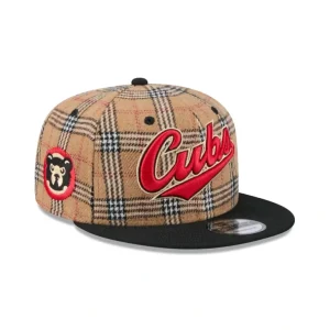 Store Chicago Cubs Tan Tartan 9FIFTY Snapback Hat - KTGCaps - Baseball caps for various teams, purchased online at a discount