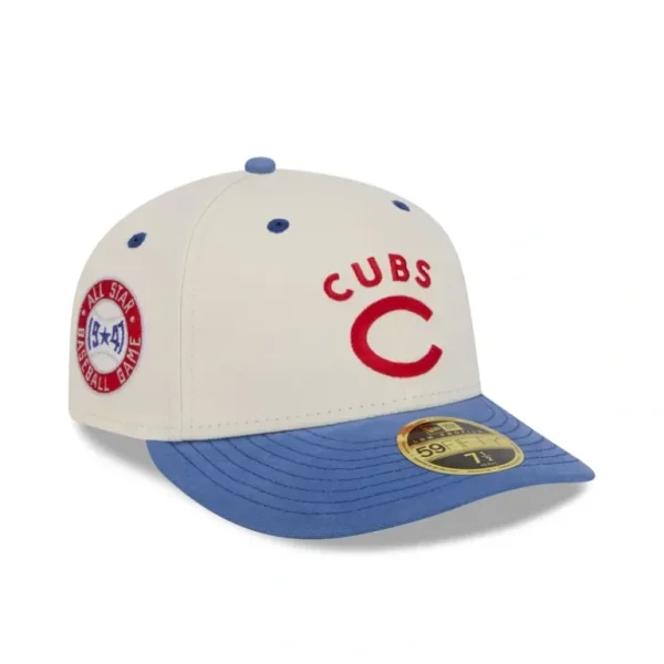 Clearance Chicago Cubs Vintage Stack Low Profile 59FIFTY Fitted Hat - KTGCaps - Baseball caps for various teams, purchased online at a discount