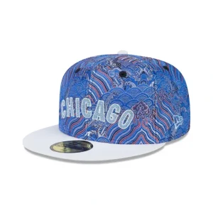 Store Chicago Cubs Wave Fill 59FIFTY Fitted Hat - KTGCaps - Baseball caps for various teams, purchased online at a discount