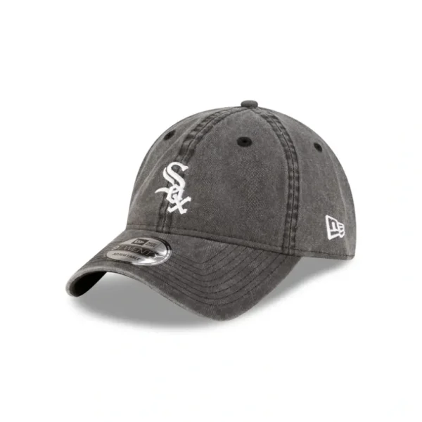 Online Chicago White Sox Acid Wash Black 9TWENTY Adjustable Hat - KTGCaps - Baseball caps for various teams, purchased online at a discount