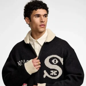Best Chicago White Sox Black Cowichan Cardigan - KTGCaps - Baseball caps for various teams, purchased online at a discount