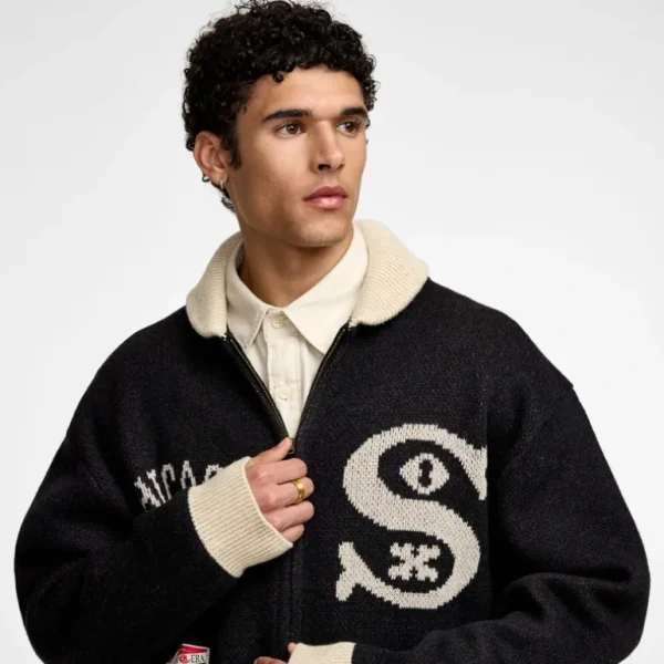 Best Chicago White Sox Black Cowichan Cardigan - KTGCaps - Baseball caps for various teams, purchased online at a discount