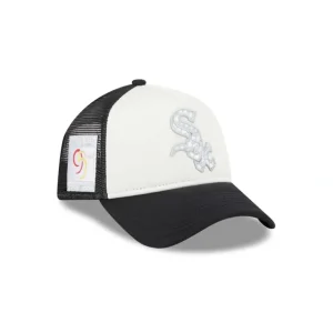 Hot Chicago White Sox Checkered Flag 9FORTY AFrame Trucker Hat - KTGCaps - Baseball caps for various teams, purchased online at a discount