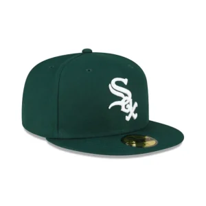 Hot Chicago White Sox Dark Green 59FIFTY Fitted Hat - KTGCaps - Baseball caps for various teams, purchased online at a discount