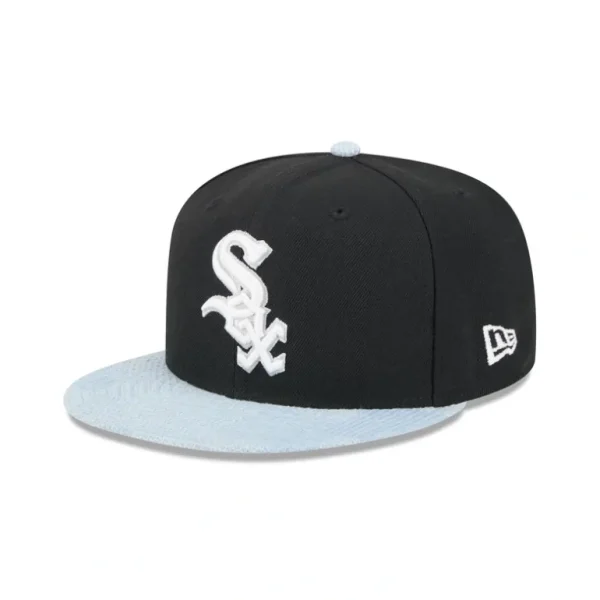 Store Chicago White Sox Patch Denim 59FIFTY Fitted Hat - KTGCaps - Baseball caps for various teams, purchased online at a discount