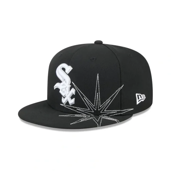 Outlet Chicago White Sox Solar Stars 59FIFTY Fitted Hat - KTGCaps - Baseball caps for various teams, purchased online at a discount