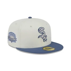 New Chicago White Sox Wavy Chainstitch 59FIFTY Fitted Hat - KTGCaps - Baseball caps for various teams, purchased online at a discount