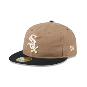 Outlet Chicago White Sox Wax Canvas Retro Crown 59FIFTY Fitted Hat - KTGCaps - Baseball caps for various teams, purchased online at a discount