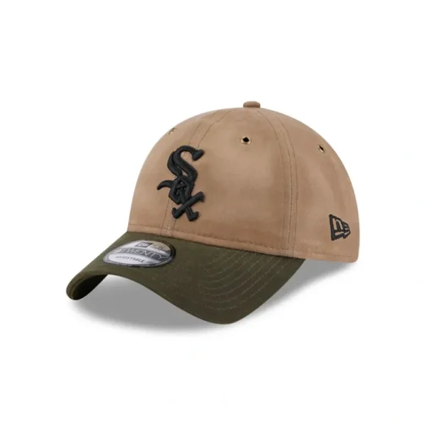 Best Sale Chicago White Sox Wax Canvas 9TWENTY Adjustable Hat - KTGCaps - Baseball caps for various teams, purchased online at a discount