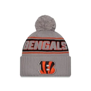 Sale Cincinnati Bengals 2024 Cold Weather Gray Pom Knit Hat - KTGCaps - Baseball caps for various teams, purchased online at a discount