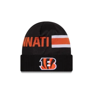 Shop Cincinnati Bengals 2024 Cold Weather Tech Knit Beanie - KTGCaps - Baseball caps for various teams, purchased online at a discount