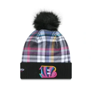 Online Cincinnati Bengals 2024 Crucial Catch Womens Pom Knit Hat - KTGCaps - Baseball caps for various teams, purchased online at a discount
