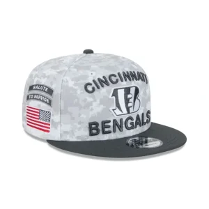 Best Sale Cincinnati Bengals 2024 Salute to Service 9FIFTY Snapback Hat - KTGCaps - Baseball caps for various teams, purchased online at a discount