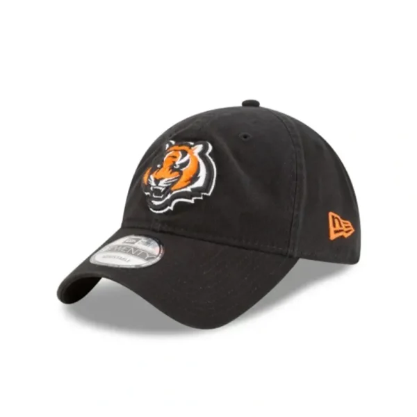 Discount Cincinnati Bengals Core Classic Black 9TWENTY Adjustable Hat - KTGCaps - Baseball caps for various teams, purchased online at a discount