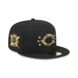 Sale Cincinnati Reds Armed Forces Day 2024 59FIFTY Fitted Hat - KTGCaps - Baseball caps for various teams, purchased online at a discount