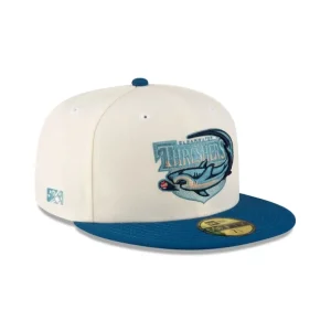 Online Clearwater Threshers Chrome Blue 59FIFTY Fitted Hat - KTGCaps - Baseball caps for various teams, purchased online at a discount