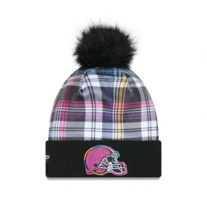 Store Cleveland Browns 2024 Crucial Catch Womens Pom Knit Hat - KTGCaps - Baseball caps for various teams, purchased online at a discount
