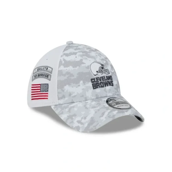 Flash Sale Cleveland Browns 2024 Salute to Service 39THIRTY Stretch Fit Hat - KTGCaps - Baseball caps for various teams, purchased online at a discount