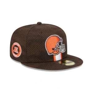 Best Sale Cleveland Browns 2024 Sideline 59FIFTY Fitted Hat - KTGCaps - Baseball caps for various teams, purchased online at a discount